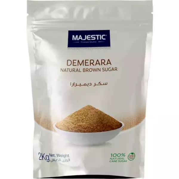 Majestic Natural Brown Demerara Sugar 2 kg